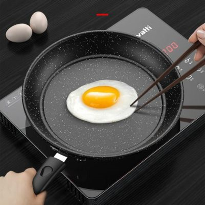 麦饭石煎锅平底锅不粘锅地摊锅辅食锅