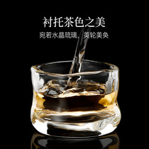 Longshan Hall Pint Drinking Cup Glass Pure Artisanal small tea cup Masters cup irregular Gongfu Tea Cup single cup Home Tea Bowl