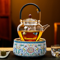 Longshantang cooking teapot glass thickened high temperature resistant tea maker Tea stove set Household kettle large capacity