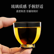 Longshan Hall Tea Cup Glass Single Masters Cup Large Number Pure Handmade Upscale Kung Fu Tea Tea Cup heat resistant Home Drinking Cup