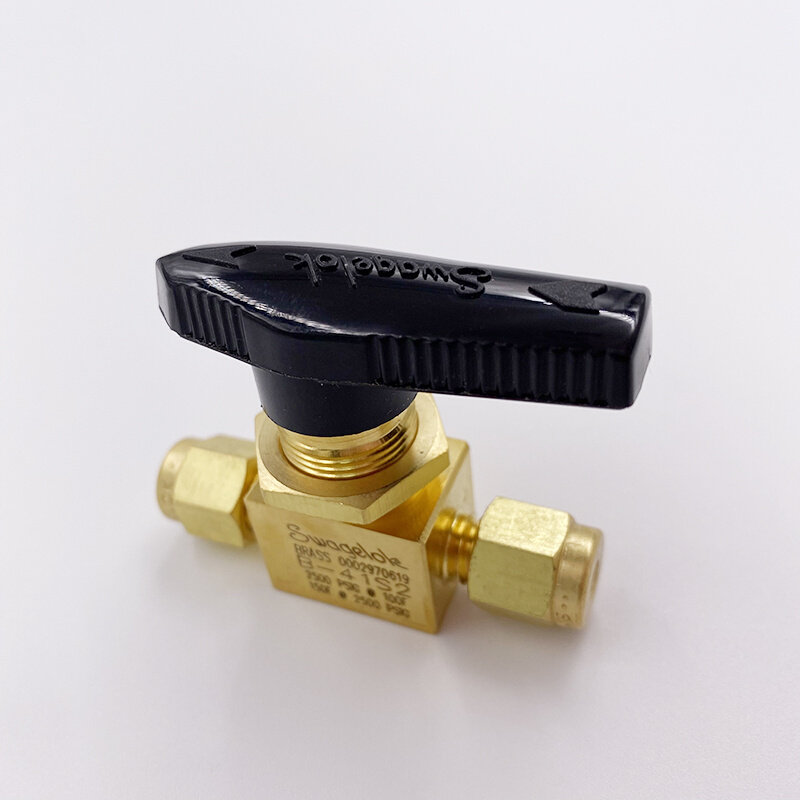 气相色谱安捷伦原装进口1/8黄铜开关阀 球阀管路气体截止阀 配件
