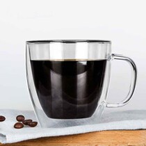 Double-layer glass thickened minimalist cup household sharing Cup colorless transparent coffee cup tea cup creative water Cup
