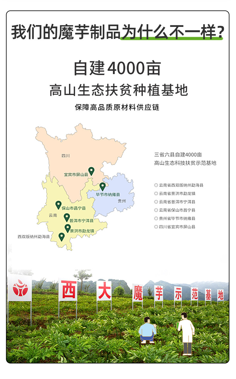 巨诺 西南大学魔芋丝结 330g*2袋 0脂低卡 图3