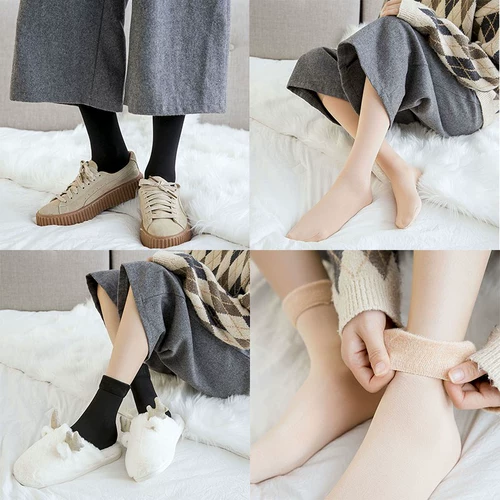 Зимние утепленные носки, гольфы, средней длины, популярно в интернете