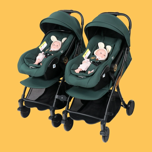 basinng Съёмный велосипед тандем для близнецов, детская двойная коляска