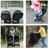 basinng Съёмная коляска для близнецов, складной велосипед тандем, тележка