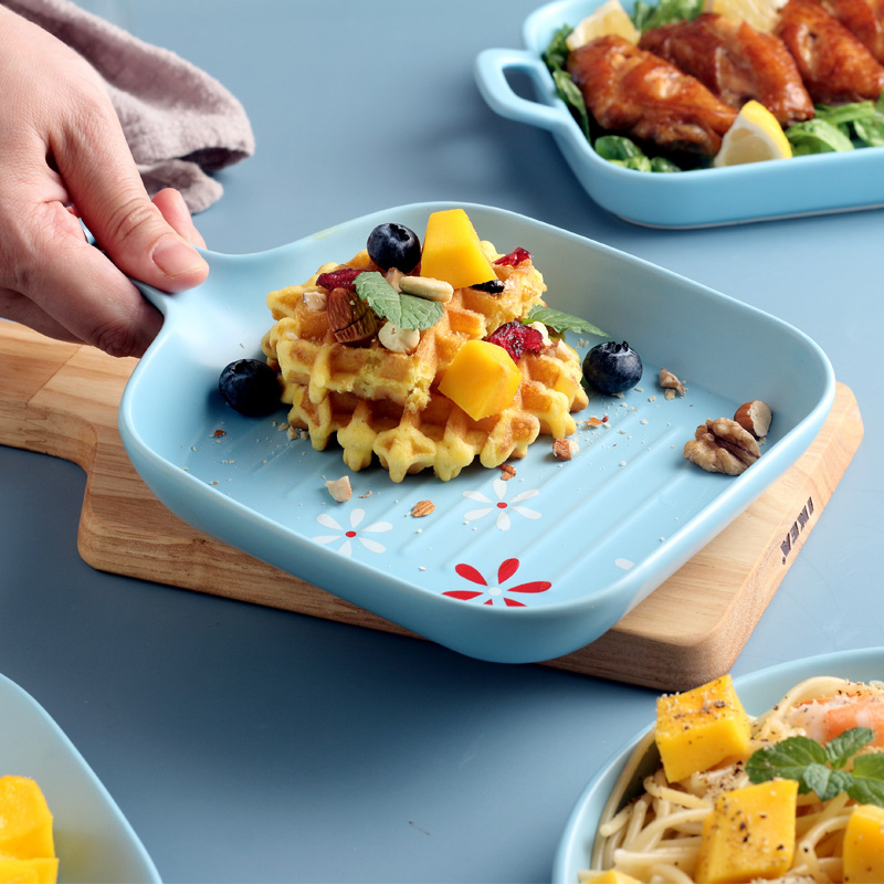 Ceramic pan ears creative dish dish dish home cheese baked FanPan bowl of microwave oven special dishes