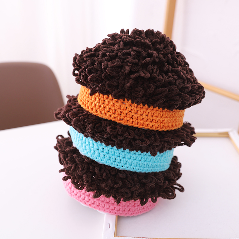 Children Unisex Funny Color Block Eaveless Wool Cap display picture 2