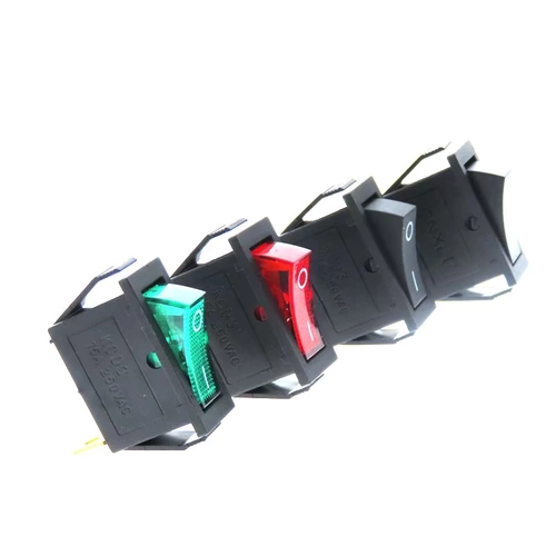 5 лодочных переключателей KCD3 Переключатель Рокер 3-контактный 2-ступенчатый 3-ступенчатый 3-ступенчатый 31*13,5 мм выключатель с светом с светом