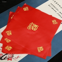 Rubber band red cylinder cover ceramic rice wine material wine jar red cloth seal red silk wine cover cloth wine jar seal