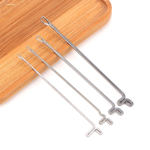 Пирсинг для языка, маленький крючок для вязания, шерстяной плетеный свитер из нержавеющей стали, тройник