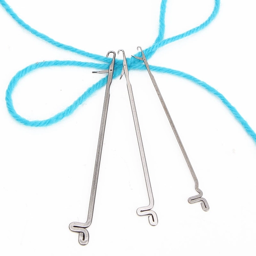 Пирсинг для языка, маленький крючок для вязания, шерстяной плетеный свитер из нержавеющей стали, тройник