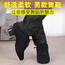Four Seasons Latin Dance Shoes Mens Oxford Cloth Dance Shoes Adult Soft Sole Social National Standard Dance Shoes Mid Heel Spring and Summer