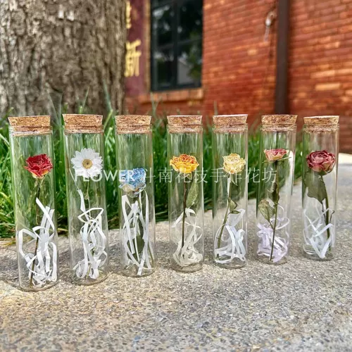 Маленький стеклянный образец на день Святого Валентина в форме цветка, подарок на день рождения