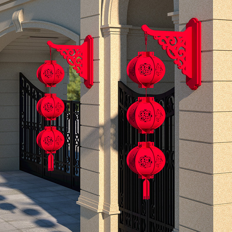 2024 Dragon Year New Year Decoration Scene Arrangement Small Red Lantern Indoor Pair of ancient wind outdoor Spring Festival hanging decorations-Taobao