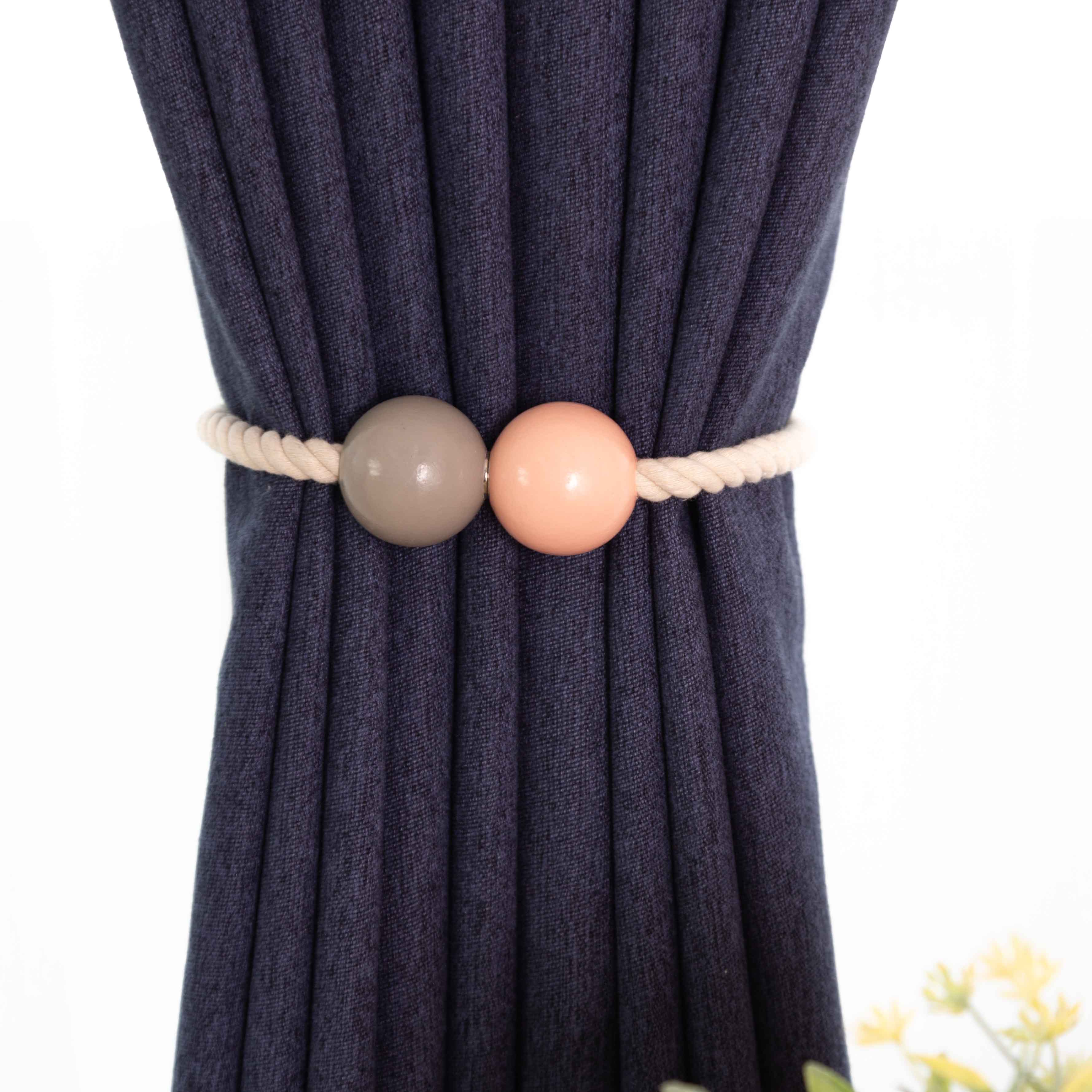 Pair of Fitted Magnet Curtain Buckle Creative Tie Rope Zharness Drapes Curtain Strap Free To Punch Home Brief Modern North Europe