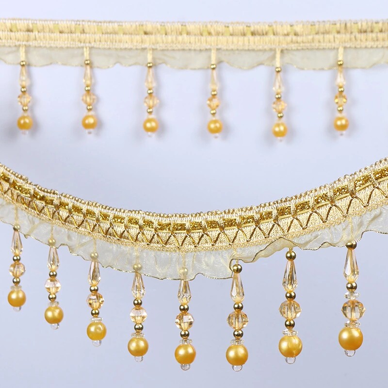 Curtain Lace beads pendant Flow Su Curtains Ears Hemline Curtain cloth Decorative Wedding wedding Lace Accessories Accessories accessories