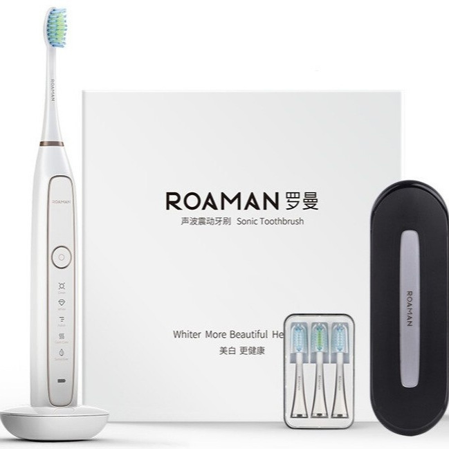 Roman Sonic Vibration Toothbrush Rm-St8873 Adult Silent Oral Care Electric Toothbrush Deep Cleaning