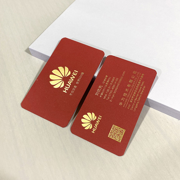 Company business card custom-made red card design concave-convex Phnom Penh thickened custom-made business special bronzing business card production custom-made