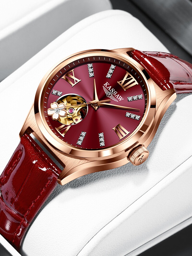 Top ten brands Armani watch women's automatic mechanical watch Waterproof real diamond fashion temperament women's watch