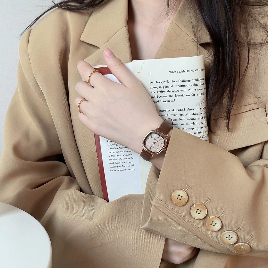 Mechanical Watch for Exams, Women's 2025 New Model, Suitable for Postgraduate Entrance Exams, Civil Service Exams, Silent, for High School Students, Vintage Style