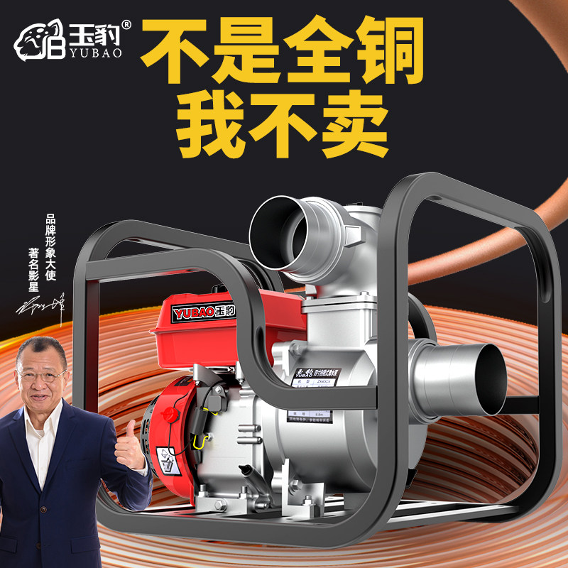 汽油机抽水泵农用灌溉高扬程电启动高压2寸3户外大流量自吸抽水机