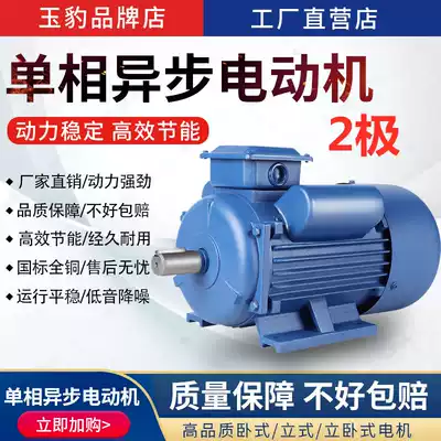 Single-phase motor 220V small 2-pole 0 75 1 1 1 5 2 2 3KW high-speed all-copper asynchronous motor