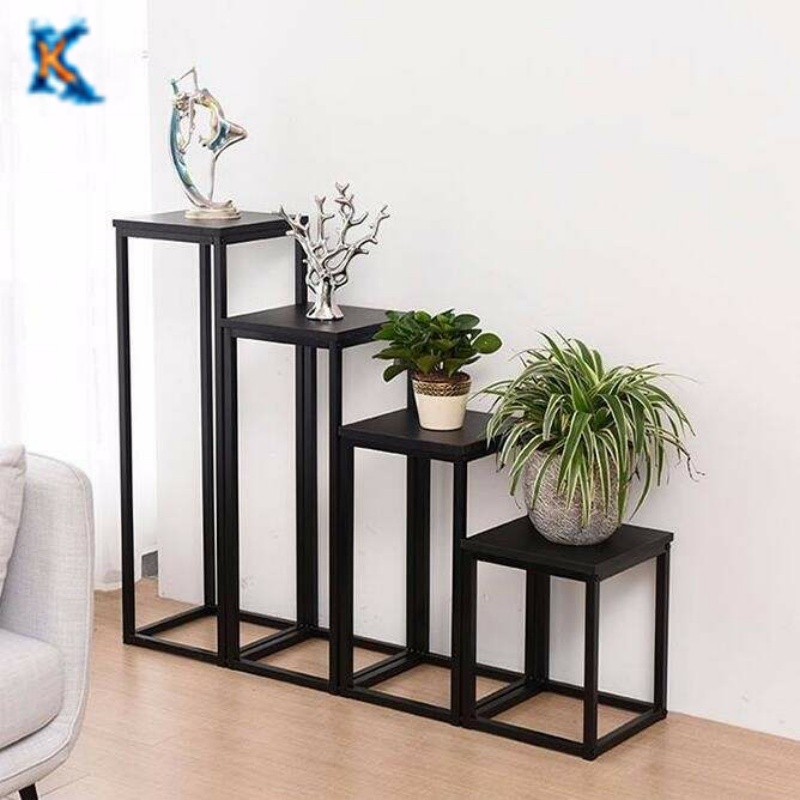 Iron flower stand indoor bedroom simple living room 30 white 40 single layer 60 landing golden kudzu 80 high 100cm black