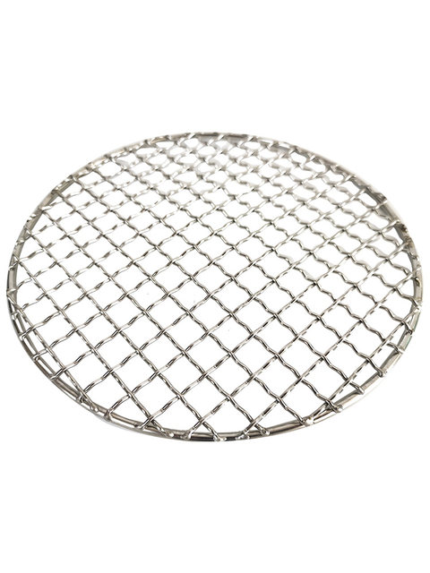Round Barbecue Grill Stainless Steel Household Outdoor Barbecue Grate Smoked Meat Thickened Grid Oil-Draining Grill Special Grill Net