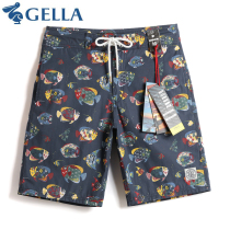 GELLA seaside holiday tourism beach pants casual and breathable Mens blend shorts five-point pants flower pants thin tide