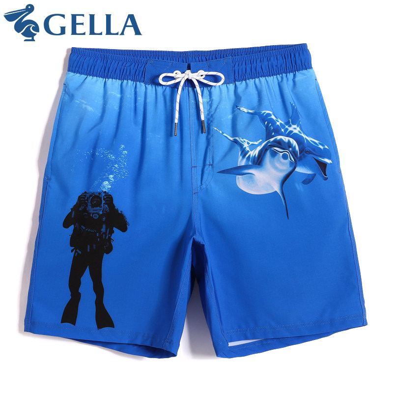 GLLA men's beach swimming pants men's water park accessible seaside holiday loose speed dry damp shorts swimming trunks