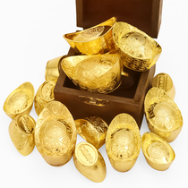 Alloy ingot boxed gold ingot decoration aluminum wang ju home ornaments fiscal position crafts