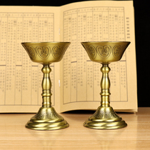 Candlestick Home Small Candle Holder Buddhas Front God of Wealth Lights for a pair of Chinese retro ornaments for Buddha lamp holder