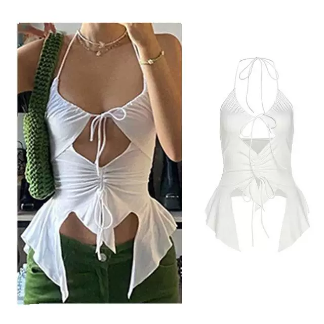 ЧЕРНЫЙ КОРОСЕТ Топ Sexy готическая одежда лямки crop to