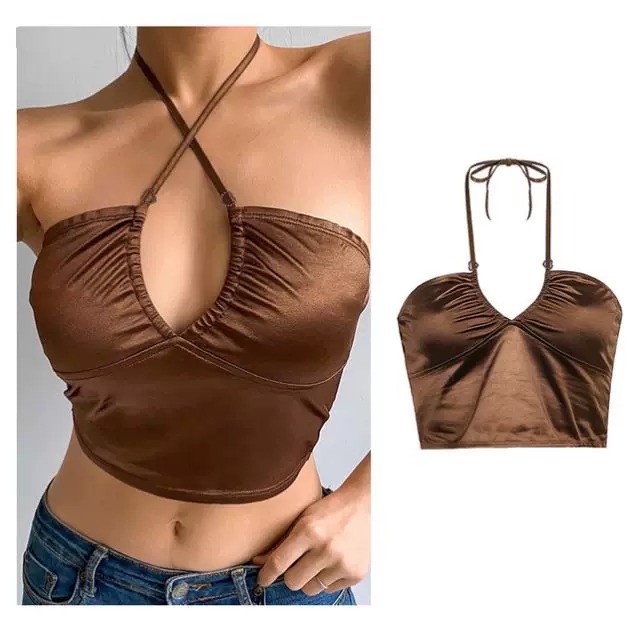 ЧЕРНЫЙ КОРОСЕТ Топ Sexy готическая одежда лямки crop to