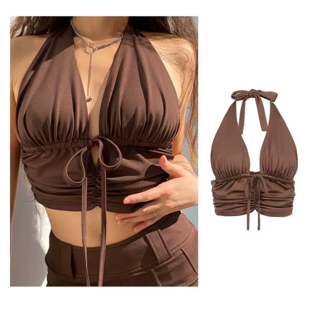 ЧЕРНЫЙ КОРОСЕТ Топ Sexy готическая одежда лямки crop to