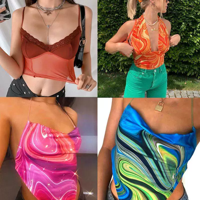 ЧЕРНЫЙ КОРОСЕТ Топ Sexy готическая одежда лямки crop to