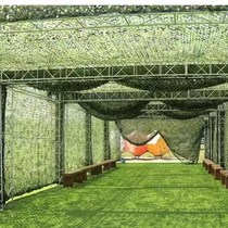 Thickened camouflawnet three-color large flower pseudo-mounted network Dingding to size sunscreen car decorative anti-fake web 210D