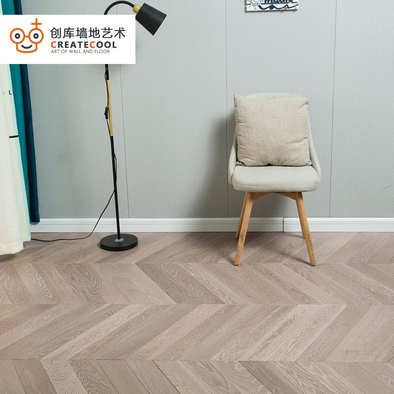 Create a fish bone splice multilayer solid wood composite floor human character of Nordic floor V08L 20