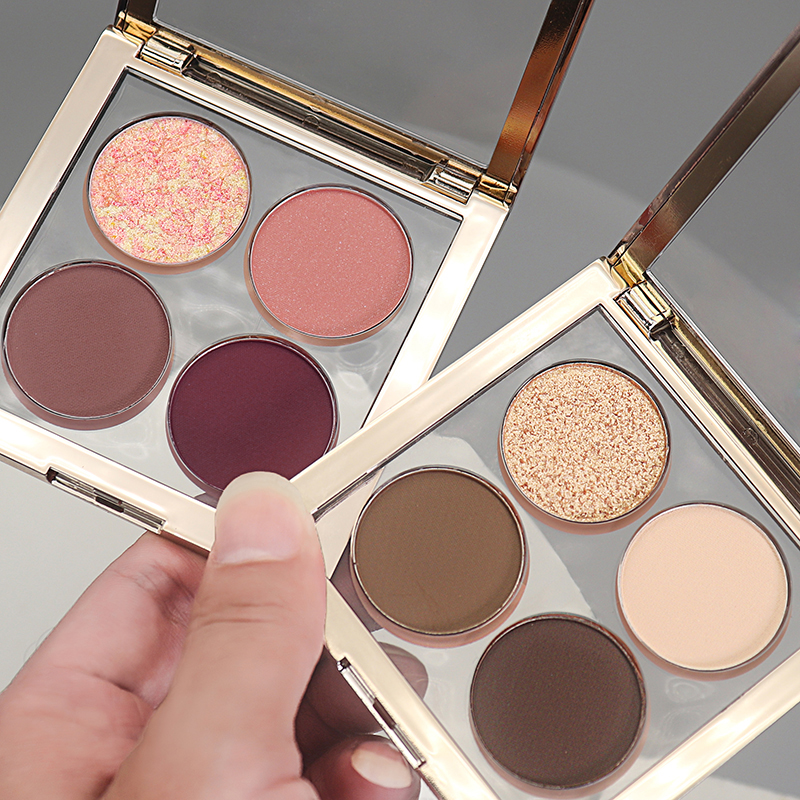 Four-color eye shadow plate ins super hot 2021 new affordable student lasting color does not fade earth color autumn and winter color