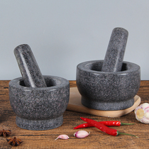 Natural stone mortar Home Mash Garlic Ware Original Stone Old Size Garlic Clay Mortar Mashed Jar Grinding Machine Crushed Rock