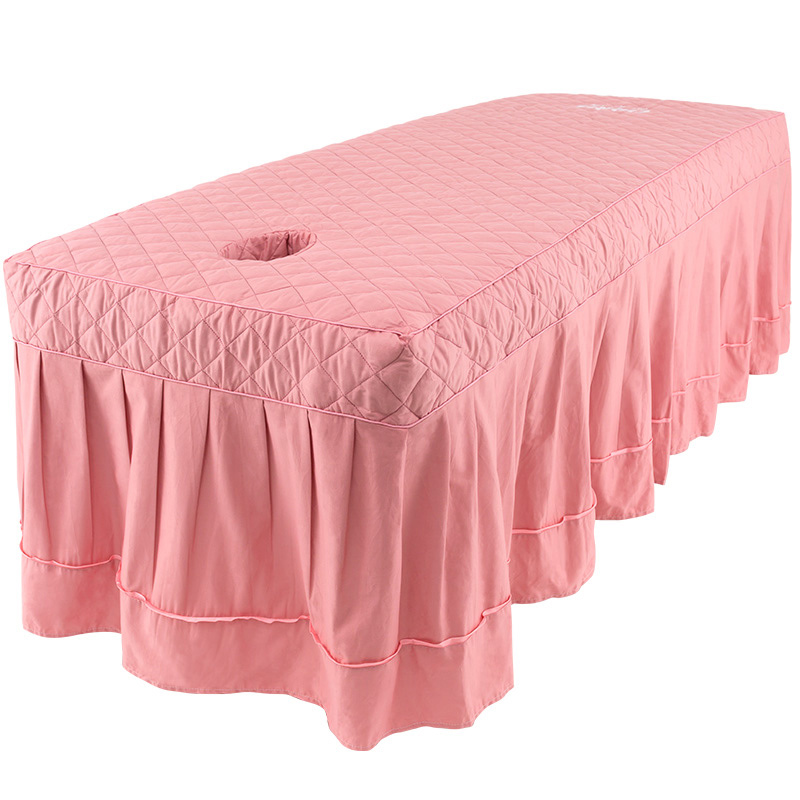 Karen Shi pure cotton beauty bed cover high-grade simple massage therapy beauty salon Solid color edging massage bed cover