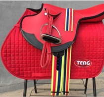 Morning exercise saddle thickened racing saddle competition saddle complete set of horse racing saddle morning exercise saddle complete set of accessories