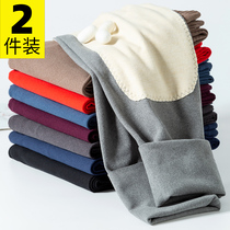 De velvet trousers mens spring and autumn winter plus velvet pants thin size loose loose velvet pants tight bottom to wear warm thread pants