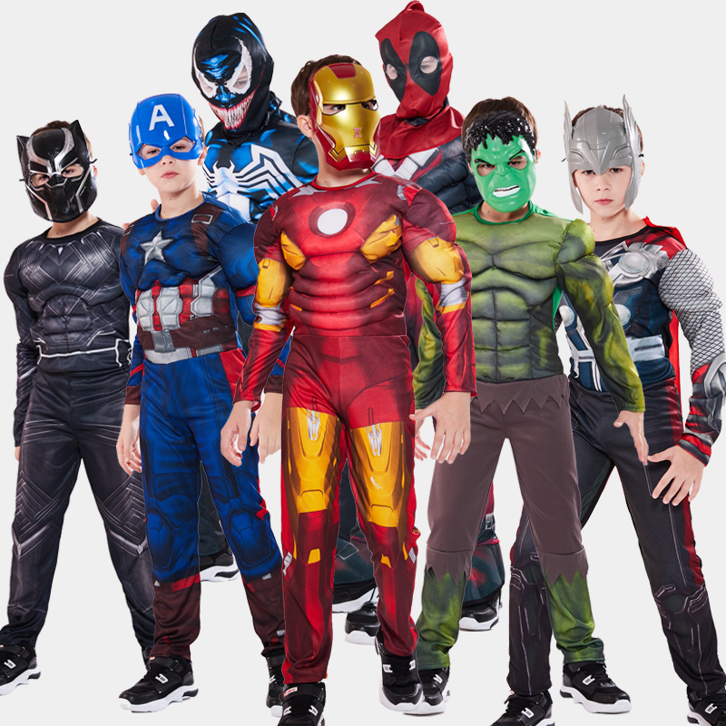 Halloween children costume superhero boys cosplay clothes Kindergarten dress up show suit