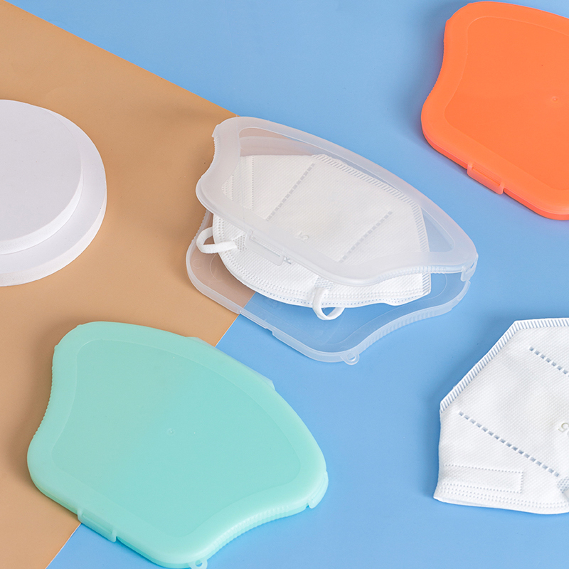 KN95 mask containing box student children with portable theorizer outlet nasal mask finishing box transparent staging clip