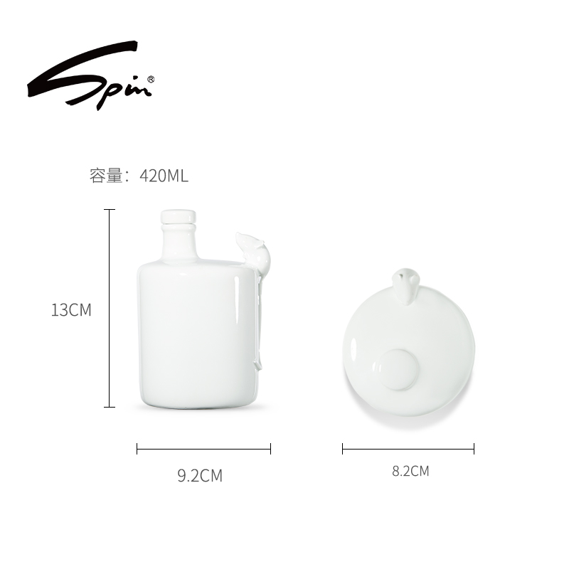 Spin heat cold peace vase furnishing articles sitting room white flower arranging jingdezhen ceramics creative small vases, year of the rat