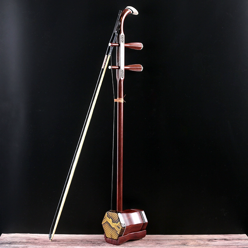 Hoàng đế di cư đích thực Mahogany Erhu Nhạc cụ dân tộc cho người lớn và trẻ em Red Tan Huqin - Nhạc cụ dân tộc