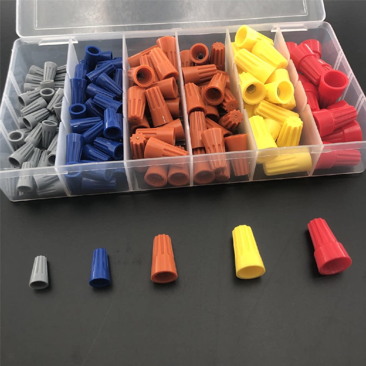 Терминал 直供158组套螺旋压线帽盒装接线帽压线帽快速接线端子套装