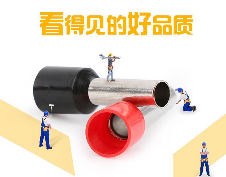 Терминал 欧式端子冷压端子针形 管型接线端子铜鼻子e1006 针型1000只